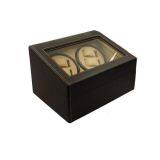 Classic Promotional 4+6 Automatic Dual Leather Watch Winder Box With Custom Logo thumbnail-3
