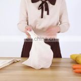 Eco friendly Biodegradable 100% organic cotton mesh reusable produce bags for fruits and vegetables shopping bag