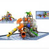 Best Quality Children Water Park Equipment Large Plastic Curved Playground Slides for Sale thumbnail-2