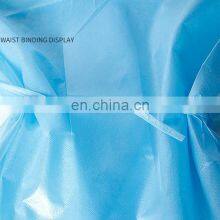Disposable Non Woven Surgical Gowns Blue and Yellow Medical Protcective Gown thumbnail-2