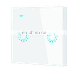EU Standard Smart Life 2 Gang 1 Way Home Wireless WiFi Wall Light Touch Switch,Wall Interruptor,Need Neutral Line