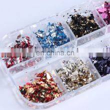 Hot Sell Nail Art Foils Sticker Metallic Gold Silver Color Nail Flakies 3D Nail Art Decorations thumbnail-5