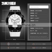 Skmei Watch Importer PU Leather Stopwatch Function Genuine Leather Sport Quartz Wrist Watches#9157 thumbnail-5