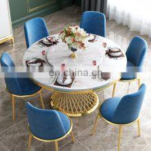 Modern Style Round Marble Dinning Table Set Dining Room Furniture thumbnail-3