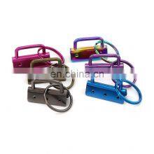 Different Colors Matt Rainbow 1 Inch Nickel Free Key Chain Wristlet Hardware Fob Hardware With Key Ring thumbnail-3
