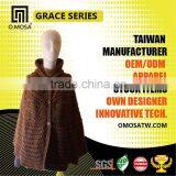 OM3246 3G OEM Wholesale Women Dresses Alpaca Cross Cable City Knit Cape thumbnail-4