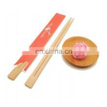 Natural Bamboo Disposable Red Chopsticks With Customized Semi Paper Sleeve thumbnail-5