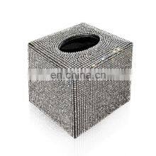 Creative Car Tissue Box Diamond Crystal Auto Tissue Holder Luxury Car Accessories Multifunction Bling Tissue Cover thumbnail-2