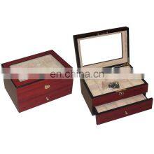 Manufacturer Glass Top Ebony Wooden Display Watch Box thumbnail-2