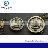 Teenager cool mini pocket watch mental key chain/ necklace chain pocket watch