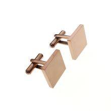 Stainless Steel Quadrate Cufflinks Waterproof Jewelry for Men With Customizable Name Logo thumbnail-5