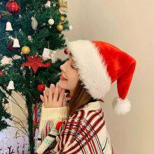 China Factory Plush Cap Christmas Decoration Christmas Hat Santa Claus Hat thumbnail-4
