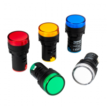 Red/Green/Yellow LED Pilot Light With Polycarbonate Lens for Electrical Enclosures thumbnail-1