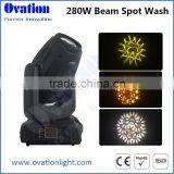 High Quality Guangzhou 280W Beam Spot Wash 3in1 Moving Head Light thumbnail-2