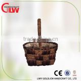 water hyacinth garden basket,handmade flower pot with plastic liner, garden pots with handle