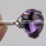 OEM Solid Lapis Prong Set Center 18k White Gold 750 Ring Jewelry thumbnail-6