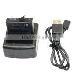 USB Dual Battery Charger for Xiaomi Yi 2 4K Camera thumbnail-3
