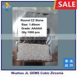 1.5mm Round White CZ Stone European Machine Cut CZ With AAA thumbnail-1