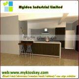 White Glass Modern Reception Counter Led Light Bar Counter thumbnail-2