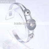 Mixed Styles Bangle Metal Snap Button Jewelry Charm Rhinestone Styles Bangle SZ0011