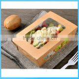 Eco Friendly Kraft Paper Salad Packing Box With Pvc Window thumbnail-2