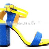 new italy multicolor high heel slingback ankle strap sandals