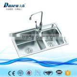 DS7343 double Kitchen stainless steel sink with minimum depth of 220mm
