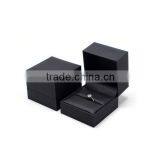 Custom Luxury Black Decorative Leather Ring Box thumbnail-2