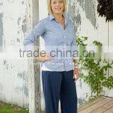 Miss123 Plus Size Yoga Waist Women's Formal Capri Pant Suits Ruffle Pant Suit thumbnail-3