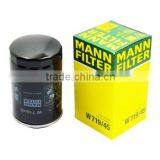 Mann Filter W719/5 Fluid Filter Industry Filter Equipment Screw Air Compressor Parts Oil Filter