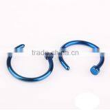 NR9113 Hot Sale Medical blue Nose Hoop Nose Rings Body Piercing Jewelry 7 Colors Body Jewelry