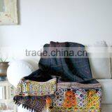 Handmade Woollen Rabari Throw Vintage Rabari Shawl Gypsy Kutch Rabari Shawl thumbnail-1