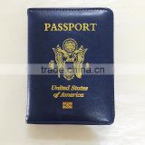 USA gold hot stamping leather wholesale passport cover