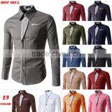 2015 Wholesale 100% Cotton Button Down Collar Long Sleeve Men's White Oxford Shirt thumbnail-1