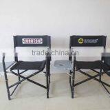 2015 new style folding director chair with magazine bag and cup plate