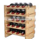 Wholesale Wooden Wine Rack Stand Retail Store Wooden Wine Holder Vertical