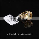 Factory Wholesale 18K Gold Plating 925 Sterling Silver Jewelry Citrine Natural Gemstone Rings thumbnail-3