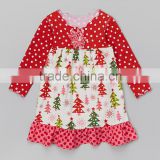 Online Shopping Red White Dot Print Christmas Tree Design Fancy Baby Girl Dress Z-GD80724-20