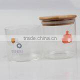 Glass Storage Jars & Bottle Glass Sweet Storage Jars Glass Round Shape Container Wiith Bamboo Lid Different Size thumbnail-4