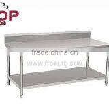 Kitchen Worktable With Under Shelf & Backsplash thumbnail-2