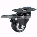 Swivel Black PU Caster With Brake thumbnail-1