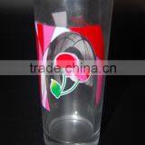 Machine Press Glass Flower Decal Water Juice Tumbler Cup thumbnail-4