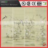 High Quality Chinese Hand-painted Silk Wallpaper for Hotel Home Interior Decoration thumbnail-5