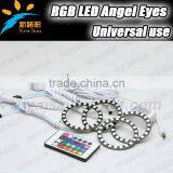 Upgrade of Led and Ccfl Angel Eyes, 7000K Xenon Bright 5050 SMD RGB Led Angel Eyes 72mm Diameter Led Ring Light 16 Colors Change