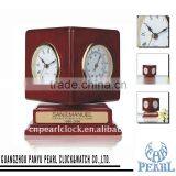 Pearl Wooden Table Clock PW967 With Weather Station