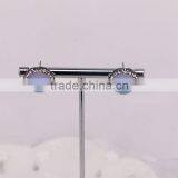 Natural Moonstone Earring, Pave Crystal Gem Stone Earring, Charm Druzy Stud Earrings thumbnail-5