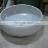 round white marble washbasin