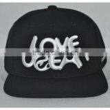 Guangzhou Hat Factory Professional Custom 100% Surface/black/white Embroidery Logo/flat Brim Hat