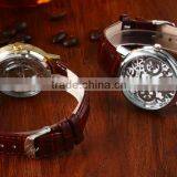 Promotional Geniune Leather Band Steel Quartz Watches for Business Men thumbnail-3