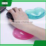 Custom Promotion Ergonomic Heart-shaped Transparent Gel Silicone Wrist Mouse Mat Pad thumbnail-2